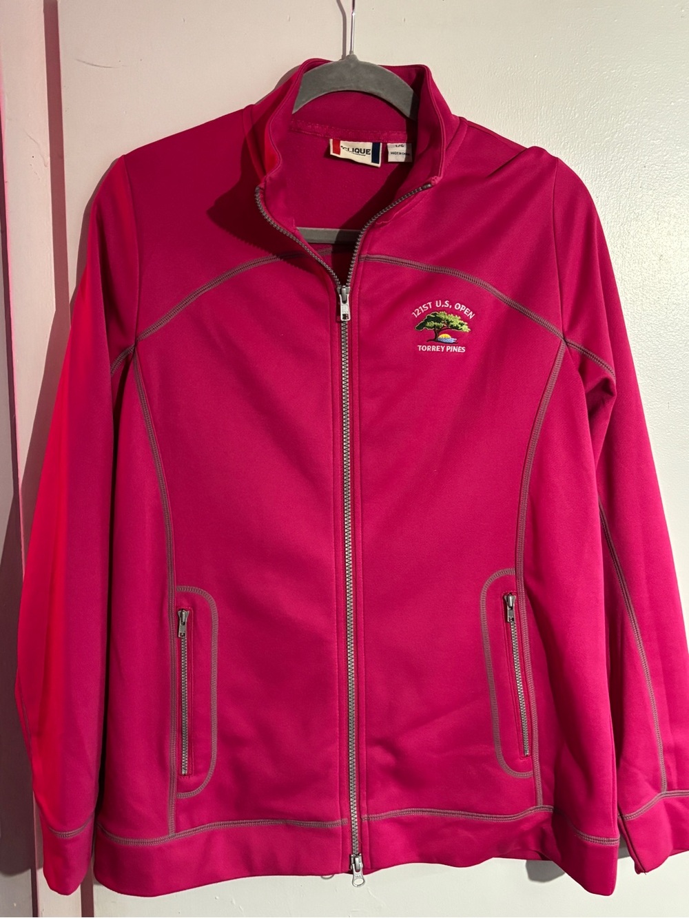 Tourrey Pines 21st U.S. Open Magenta Zip-Front Jacket by Clique.